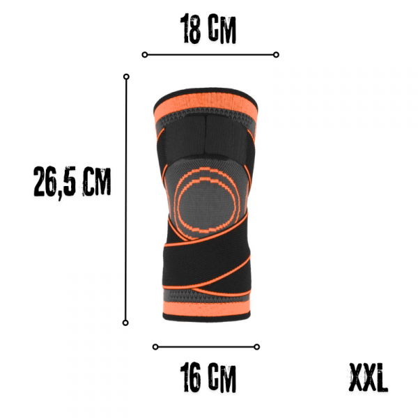 Cx6_tds0392a_Opaska na kolano wiązana XXL ORANGE
