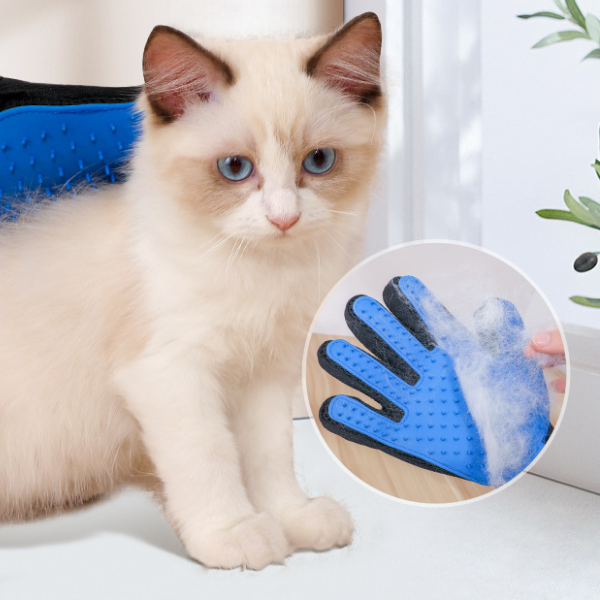 RĘKAWICZKA SZCZOTKA DO WYCZESYWANIA SIERŚCI MYCIA DRAPANIA MASAŻU PSA KOTA (W62)