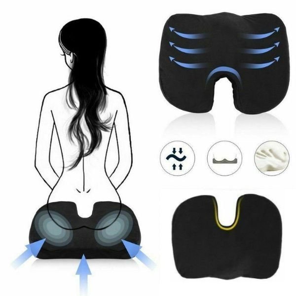 PODUSZKA ORTOPEDYCZNA DO SIEDZENIA LĘDŹWIOWA SAMOCHODU NA KRZESŁO FOTEL (V80)