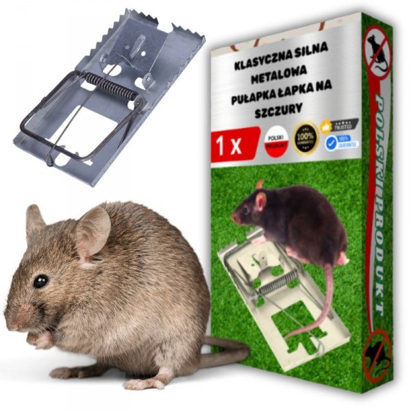 PUŁAPKA ŁAPKA SILNA SKUTECZNA KLASYCZNA GRYZONIE METALOWA- NA SZCZURY (tds0665)