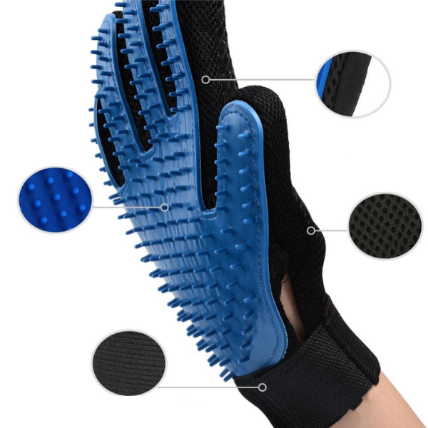 RĘKAWICZKA SZCZOTKA DO WYCZESYWANIA SIERŚCI MYCIA DRAPANIA MASAŻU PSA KOTA (W62)