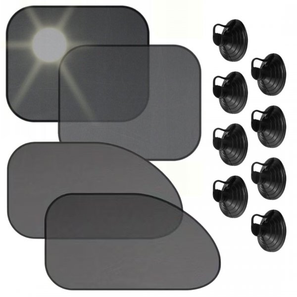 ZESTAW SAMOCHODOWE ZASŁONKI PRZECIWSŁONECZNE PRZYSSAWKI OCHRONA PRZED UV ( tds0882)