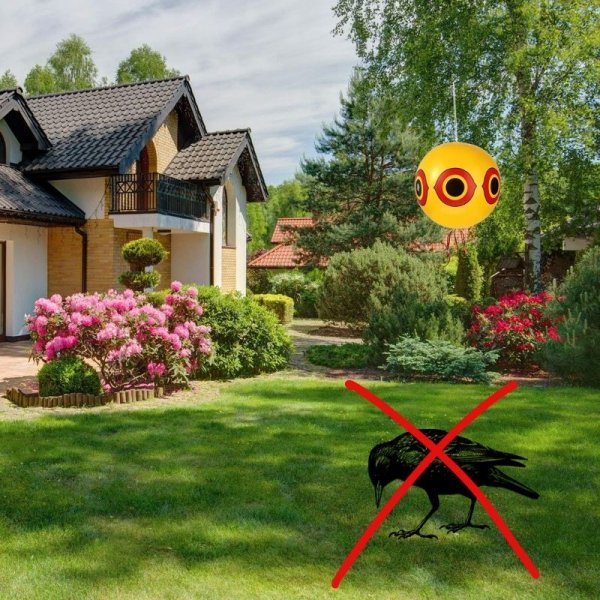 BALON STRASZAK ODSTRASZACZ NA PTAKI GOŁĘBIE SZPAKI WRÓBLE DZIĘCIOŁY SZPAKÓW (tds0653)