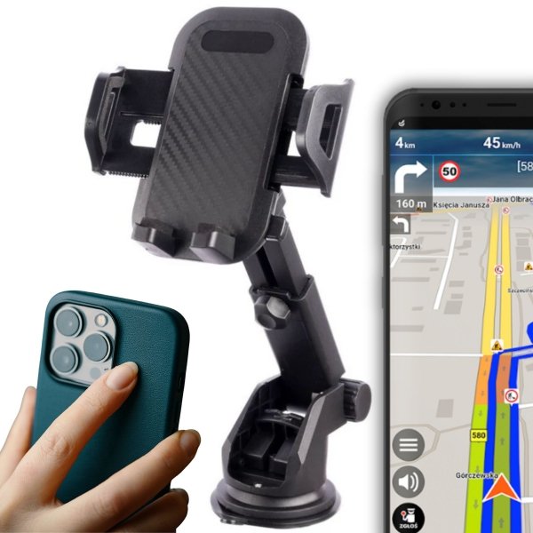 UCHWYT SAMOCHODOWY NA TELEFON SZYBĘ KOKPIT DESKĘ DO NAWIGACJI PRZYSSAWKA ( tds0773)