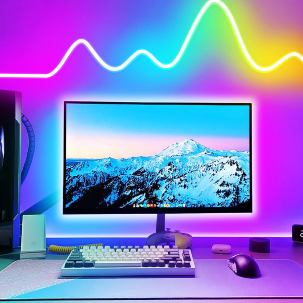 TAŚMA LED NEON NOEONOWA NA APLIKACJE PILOT TĘCZA ZESTAW GRUBA DŁUGA 5 METR  (tds0656)