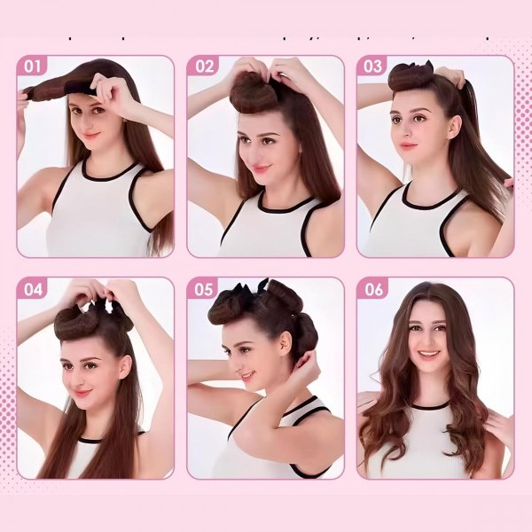 PROFESJONALNE WAŁKI DO KRĘCENIA WŁOSÓW BEZ CIEPŁA MEGA FALE - ZESTAW 3 SZT. ( tds0761)