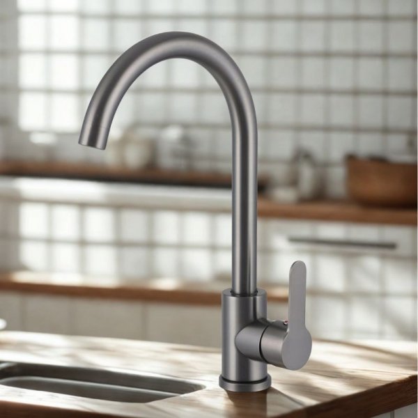 BATERIA KUCHENNA GRAFITOWA WYLEWKA KRAN DO KUCHNI 360 STOPNI - AquaNerra  (tds0673)