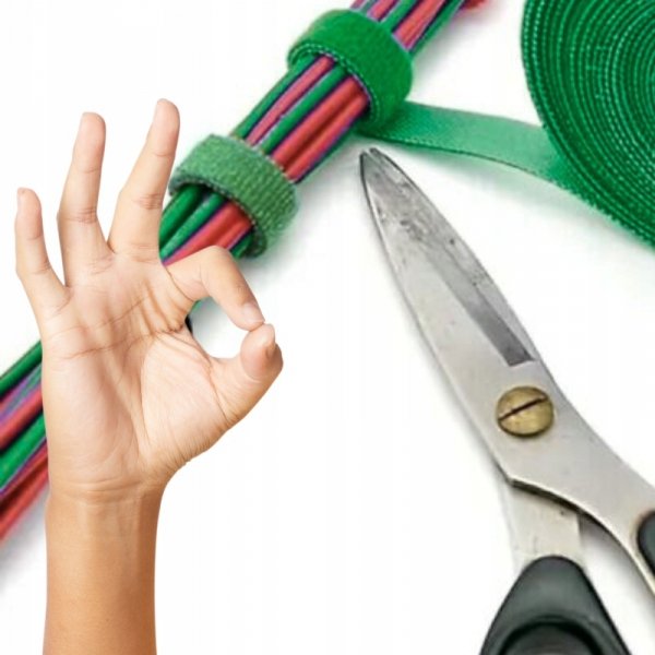 10x RZEP TAŚMA DO KWIATÓW POMIDORÓW WIĄZANIA ROŚLIN KRZEWÓW DRZEWEK KABLI ( tds0521a)