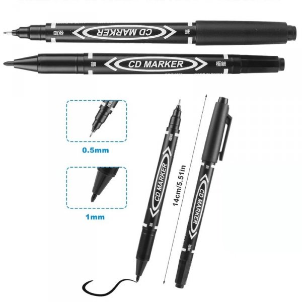 H1_tds0606_Marker czarny wodoodporny niezmywalny