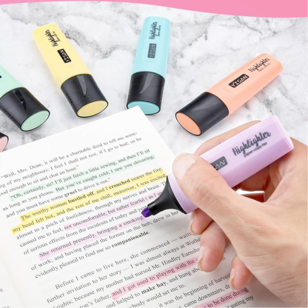 ZAKREŚLACZE PASTELOWE KOMPLET ZESTAW DO BIURA SZKOŁY PISAKI KOLOROWE - 6X (tds0579)