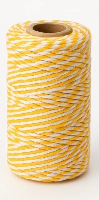 Nić, sznurek wędliniarski 100 g biało-żółty | Bawełniana, mocna, uniwersalna 