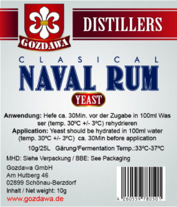 Drożdże Clasical Naval Rum 10g