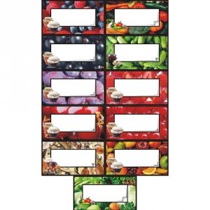  Etykiety na przetwory 84mm/46mm samoprzylep 30szt.