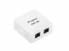 Lanberg Gniazdo natynkowe 2x RJ45 Kat.5E białe