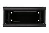 Extralink Szafka wisząca rack 4U 600x600 czarna szklane drzwi