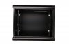 Extralink Szafka wisząca rack 9U 600x600 czarna szklane drzwi