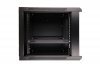 Extralink Szafka wisząca rack 9U 600x450 czarna szklane drzwi