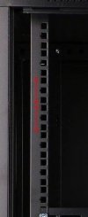 Extralink Szafka wisząca rack 12U 600x600 czarna szklane drzwi