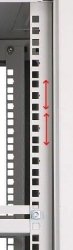 Extralink Szafka wisząca rack 12U 600x600 szara szklane drzwi