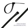 Qoltec Opaski zaciskowe wielorazowe/trytytki | 7.2*400mm | Nylon UV |   Czarne
