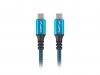 Lanberg Kabel USB-C M/M USB4 0.5m 100W 8K 60HZ czarno-niebieski