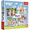 Trefl Puzzle 4w1 Bluey i świat