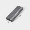 Qoltec Obudowa | kieszeń na dysk SSD M.2 | SATA | NGFF | USB-C | Super  speed 6Gb/s | 2TB | Szara