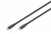 Digitus Kabel połączeniowy silikonowy USB-C - USB-C, USB 3.2 Gen1 5G 4K 100W, 2m czarny