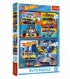 Trefl Puzzle 2x70 elementów Hot Wheels Samochodziki