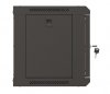 Lanberg Szafa instalacyjna rack wisząca 19 6U 540x350 czarna drzwi  przeszklone ( flat pack)