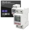 Qoltec Przekaźnik 63A na szynę DIN z licznikiem energii elektrycznej |  Timer | Tuya | Wi-Fi | LED                              