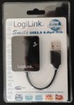 LogiLink HUB USB 2.0 4-portowy 'Smile' - czarny              UA0139