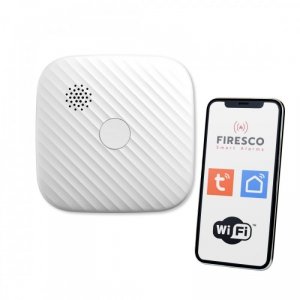 Firesco Czujka dymu Tuya/Wifi ZR153SW-CB, czujka dymu z funkcja komunikacji, domowa, autonomiczna, Wi-Fi
