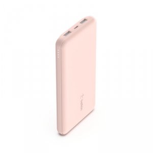 Belkin PowerBank 10 000mAh USB A i C 15W różowe złoto