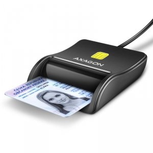 AXAGON CRE-SM3N Czytnik kart identyfikacyjnych USB, 1.3m kabel