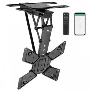 Maclean Uchwyt sufitowy elektryczny do TV, MC-491 23-65', max 30kg, VESA 600x400, obrót 90st, pilot