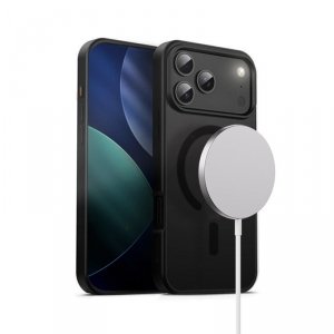 CRONG Etui Hybrid Frost MAG Cover iPhone 17 Pro Max MagSafe Czarne