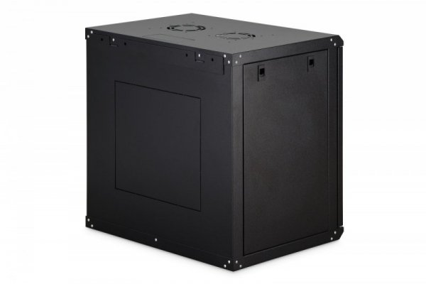 Digitus Szafa sieciowa wisząca Dynamic 19" 12U rack 607x600x450mm, drzwi szyba, czarna, niezłożona, 60kg