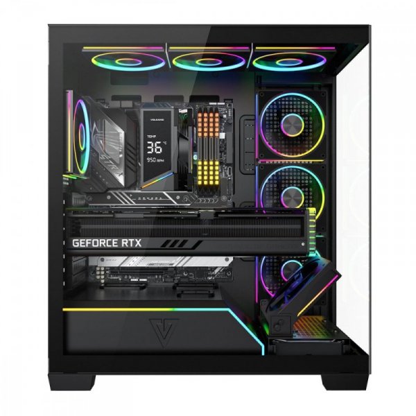 MODECOM Obudowa PC VOLCANO STELLAR PLUS ARGB MIDI 8F Czarna
