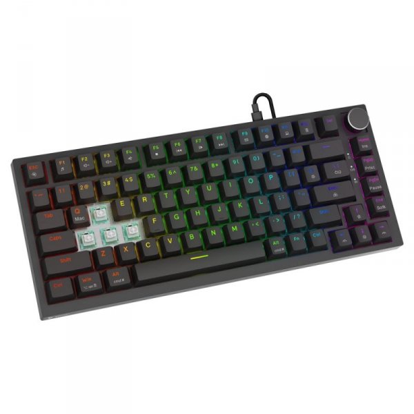 Savio Klawiatura magnetyczna ASTRAL Black OUTEMU White jade RGB