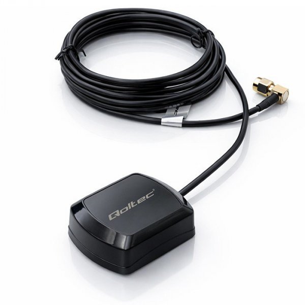 Qoltec Mobilna Antena GPS GLONASS z podstawą magnetyczną | dookólna |   28dBi | 50W | SMA RA