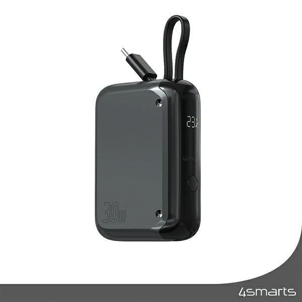 4smarts Powerbank Pocket 30W 10000mAh wbudowany kabel USB-C 15cm