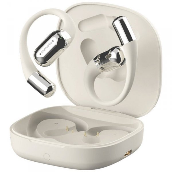 4smarts Słuchawki Bluetooth OWS tłumacz AI SkyBuds z ekranem Beżowe