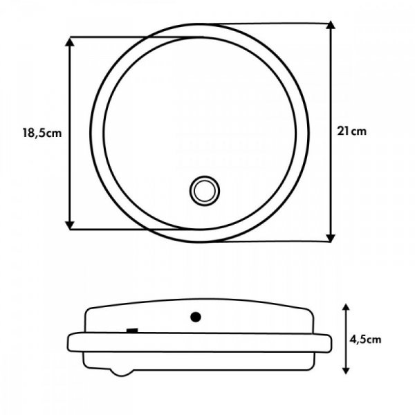 Maclean Lampa LED, IP65 , czujnik PIR, MCE525 B 10W, 1000lm, neutral white 4000K