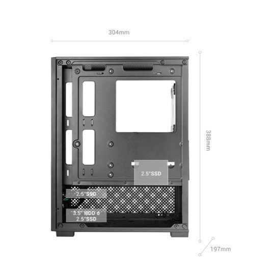 TACENS Obudowa MARS MC-SE2 BLACK microATX
