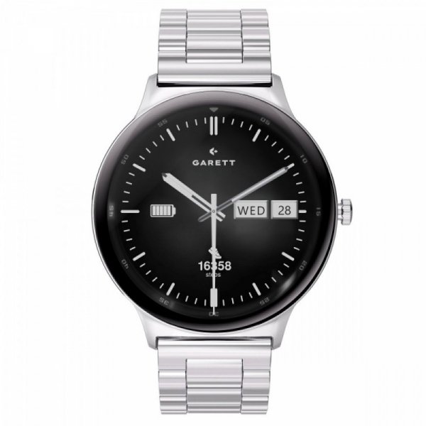 Garett Electronics Smartwatch Quantum srebrny stalowy