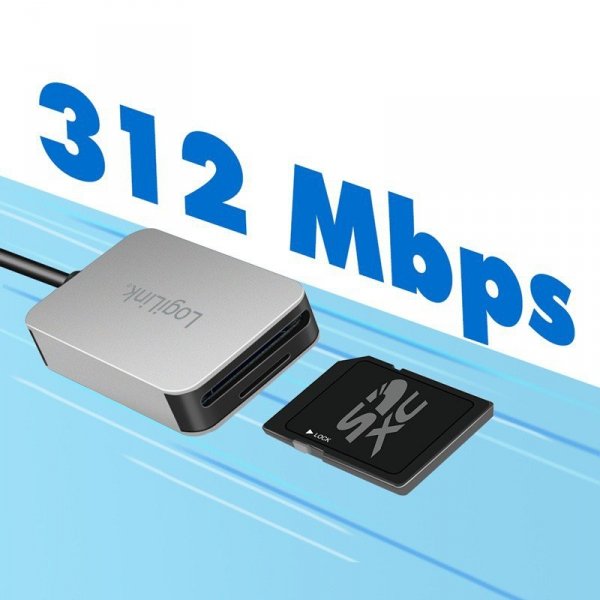 LogiLink Czytnik kart USB3.2 Gen 1, SD/microSD, USB-C