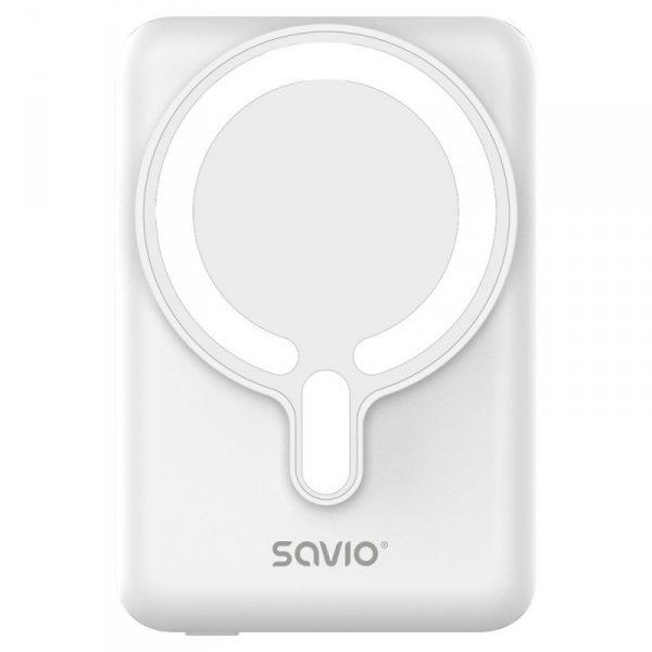 Savio Powerbank 10000 mah magnetyczny biały BA-13