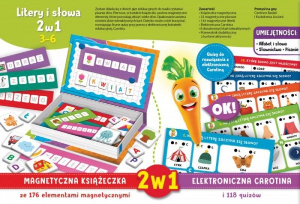 Lisciani Zestaw Carotina Litery i słowa 2 w 1