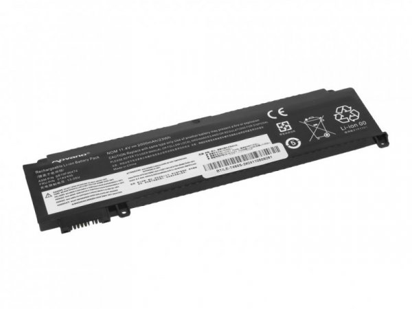 Movano Bateria do Lenovo ThinkPad T460s T470s - przednia - 2000 mAh (23 Wh)